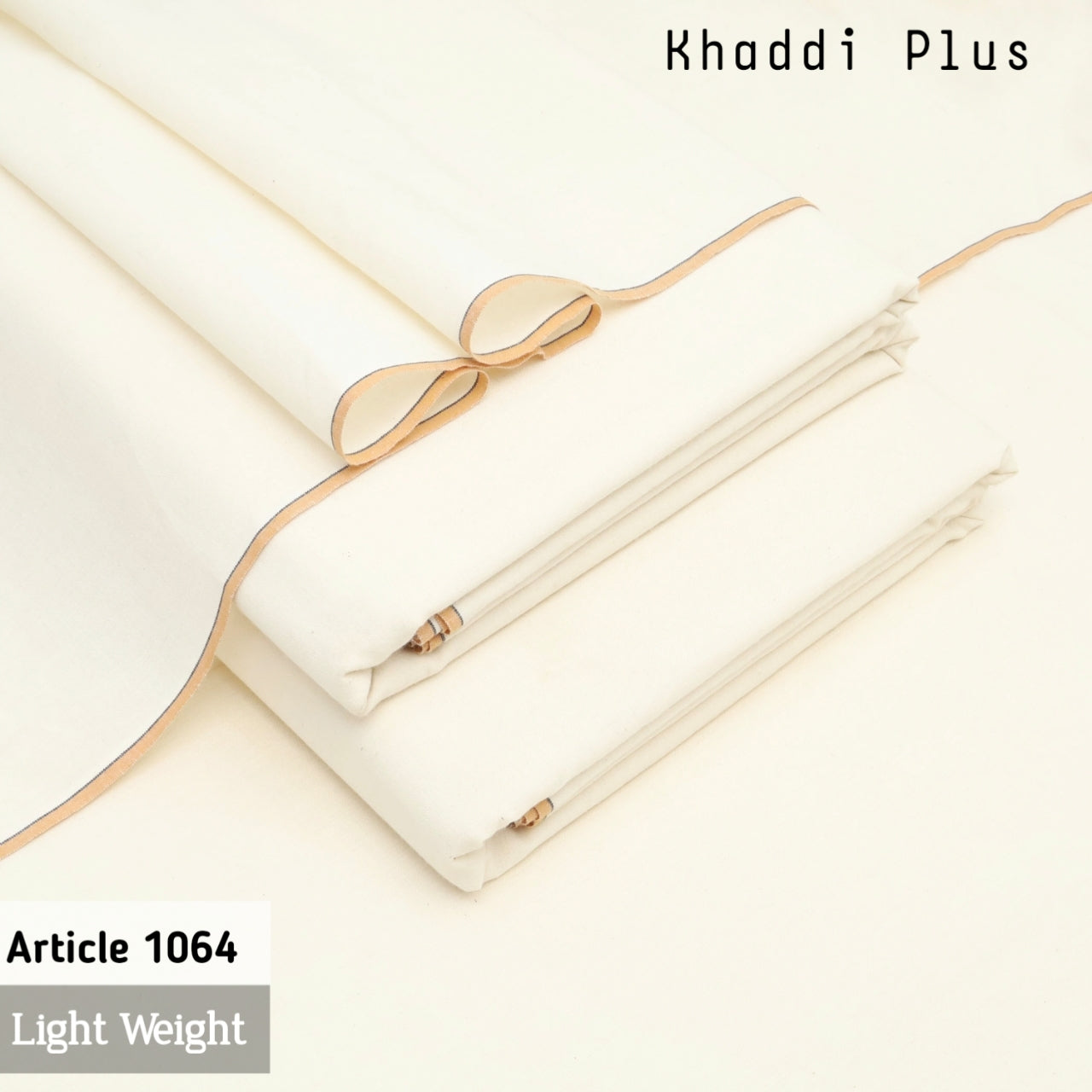 Cream Summer Khaddi Plus-1064