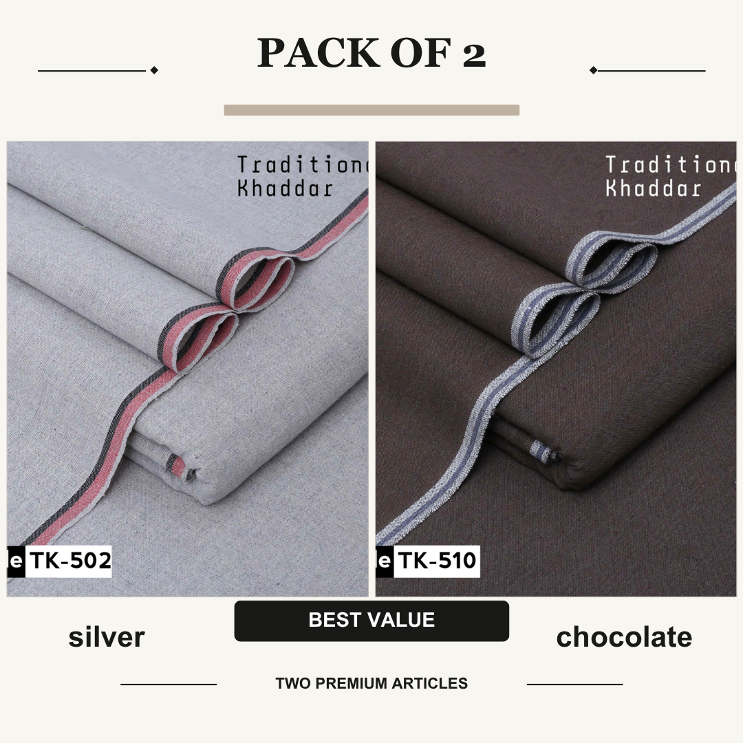 pack of 2 silver & chocolate