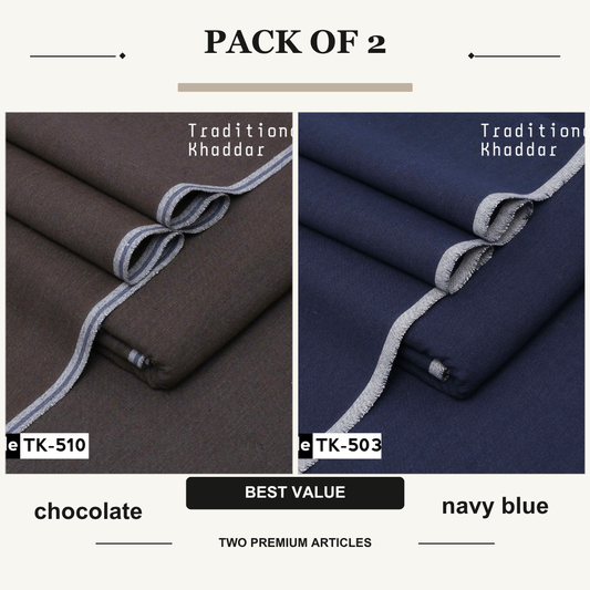 pack of 2 chocolate & navy blue