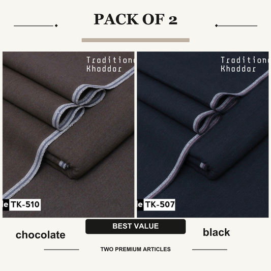 pack of 2 chocolate & black